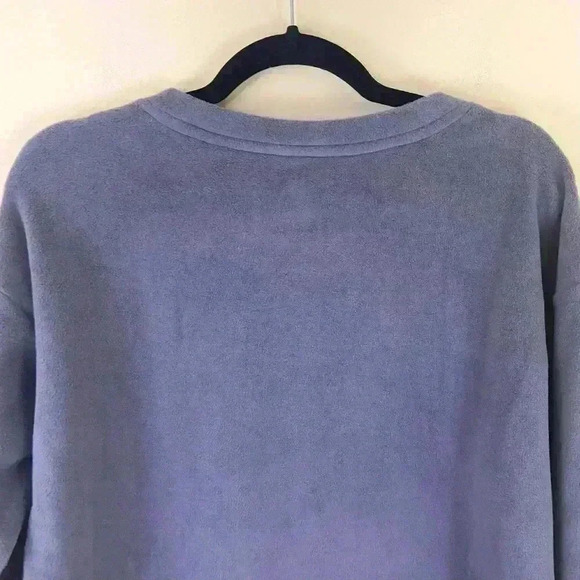 NWT MukLuk Gray Floral Tie Front Waist Fleece Sweatshirt Size M - Picture 7 of 10